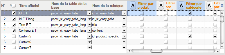 Custom fields, tuto 3 - image 17 - On décoche le filtre automatique Filter by product